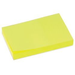 BRAUBERG / Self-adhesive block (stickers) NEON, 76x51 mm, 90 sheets, yellow