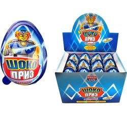 Конфитрейд / Cookies with chocolate paste and a toy SHOKOPRIZ for boys 1kor * 12bl * 24pcs, 15gr