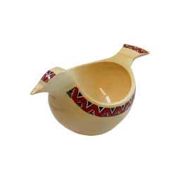 Беломорские узоры / Salt shaker wooden "Bird" Mezenskaya painting