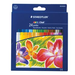 Oil pastels art thickened STAEDTLER "Noris club Jumbo", 24 colors, circular cross section