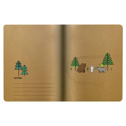 BRUNO VISCONTI / Notebook EURO A5 40 l. BV stitching, cage, Soft Touch, beige paper 70 g / m, "DREAM FOREST" / 10 pcs.
