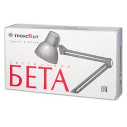 TransVit / Table lamp "Beta", on a clamp, incandescent / fluorescent / LED lamp up to 60 W, white, height 70 cm, E27