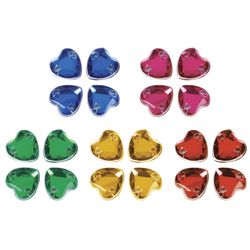 Rhinestones for creativity "Heart", color assorted, 8 mm, 30 grams, TREASURE ISLAND