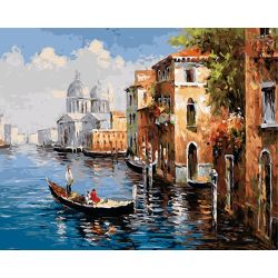 Опт-картина / Malen nach Zahlen 40x50 Venedig