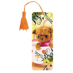Bookmark for books 3D, BRAUBERG, three-dimensional "Toy" with a decorative lace tie