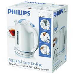 KETTLE PHILIPS HD4646/20, 1.5 litres, 2400 w, closed heating element, plastic, black