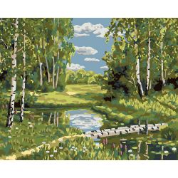 Опт-картина / Sơn theo số CAKADU 40x50 Rừng bạch dương