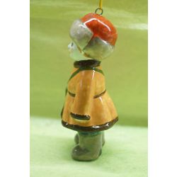 Ярославская майолика / Christmas tree toy "Kostik with a bag"