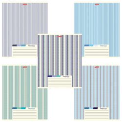 HATBER / Notebook А5, 48 sheets, staple, line, cardboard cover, "LINE" / 10 pcs.