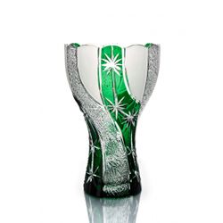 Гусевской Хрустальный завод / Crystal vase for flowers "Star Carousel" green