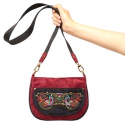 Торжокские золотошвеи / Suede bag "Firebird"