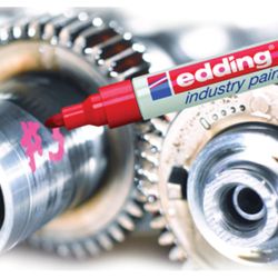 Lackmarkerlack EDDING "8750", WEISS, 2-4 mm, Rundspitze, Aluminiumkörper