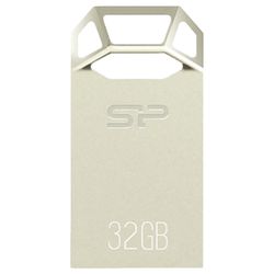 SILICON POWER / 32 GB Flash Disk, Touch T50, USB 2.0, metal case, silver