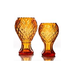 Гусевской Хрустальный завод / Crystal vase for flowers "Lady" small amber