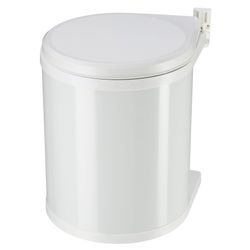 Waste bin Hailo Compact-Box M, 15l., Steel, white