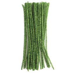 The chenille wire for creativity "Brilliant", green, 30 PC, 0,6х30 cm, TREASURE ISLAND