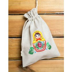Pouch "Matryoshka Semenovskaya" 25*35 cm