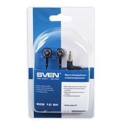 SVEN / SEB-10 BK headphones, wired, 1.2 m, earbuds, black