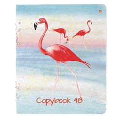 Альт / Notebook A5 48 l. bracket, cage, Soft Touch, foil, "FLAMINGO" / 10 pcs.