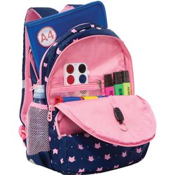 GRIZZLY / GRIZZLY school backpack, anatomical back, for girls, pink-blue, 40x27x20 cm