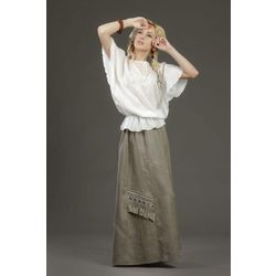 Снежинка / Snowflake / Women's blouse "Springs" with one-piece sleeves