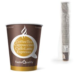 FORMATION / Disposable cups 250 ml, SET 75 pcs., Paper single-layer, "Taste Quality", cold / hot