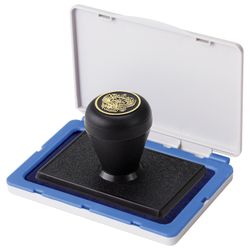 Stamp pad BRAUBERG, 120х90 mm (working surface 110х70 mm), blue paint