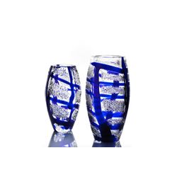 Гусевской Хрустальный завод / Crystal vase for flowers "Tortuga" small blue