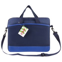 Business bag for documents made of fabric with zipper, 37х32х5 cm, blue, ROSE "Manager"