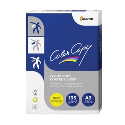 COPIE COULEUR/PAPIER BRILLANT, couché, glacé, GRAND FORMAT, A3, 135 g/m2, 250 l, pour la quadrichromie impression laser, A++, Autriche, 139% (CIE)
