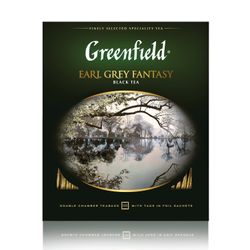 GREENFIELD / Tea "Earl Gray Fantasy" black with bergamot, 100 sachets in envelopes of 2 g