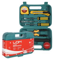 LOM / A set of tools in a case "Happy New Year", 8 items
