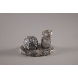 Souvenir "Pencil holder Hedgehog", hand carved stone
