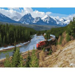 Опт-картина / Painting by numbers 40x50 Train