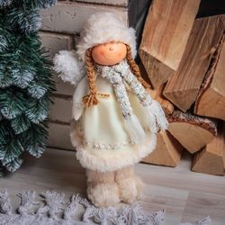 Сималенд / Interior doll "Girl-angel in fur boots"