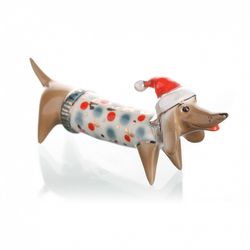 Фарфоровая мануфактура / Christmas toy "Dachshund" in a New Year's suit
