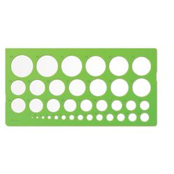 Stencil STAMM circles, 36 items with a diameter from 1 to 36 mm, green