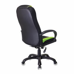 Computer chair VIKING-9 / BL + SD, pillow, eco-leather / fabric, black / green