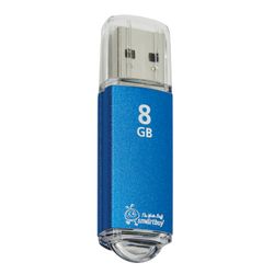 SMARTBUY / 8 GB Flash Drive, V-Cut, USB 2.0, Metal Case, Blue