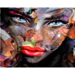 Опт-картина / Painting by numbers 40x50 Lady autumn