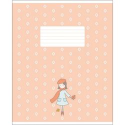 HATBER / Notebook 12 sh. Gaiola ECO, capa de papel revestido grosso, "Sobre meninas" / 20 unid.