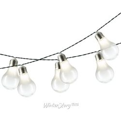 Kaemingk / Solar String Lights, 10 Warm White Lights, 4.5m, Black PVC, IP44