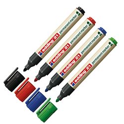 EDDING / Set di pennarelli indelebili Edding / EcoLine, ricaricabile, punta tonda, 1,5-3 mm, 4 colori 4 colori