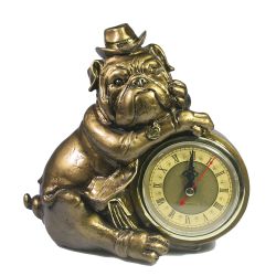 Ремеко / Kompositionszeit "Bulldog" (gold) L18W10H16.5