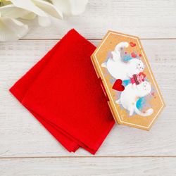 Этель / Ethel / Terry towel "Love you" 30x30 cm, 100 hl 340g / m2