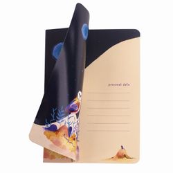 BRAUBERG / Notizbuch 40 l. karierter Umschlag SoftTouch, beige Papier 70 g / m2, Naht, А5 (147х210 mm), OWLS / 10 Stk.