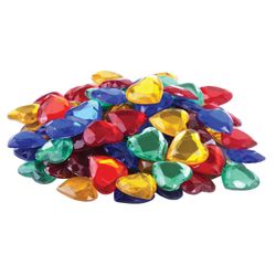 Self-adhesive rhinestones "Heart", 14 mm, 30 g, 5 colors, TREASURE ISLAND