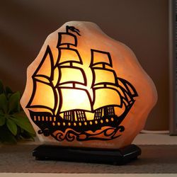 Сималенд / Salt lamp with dimmer "Korablik"