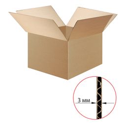 FEFCO / Corrugated box, 400 x 300 x 200 mm, grade T22, profile B, 0201 / GOST, version A