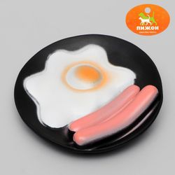 Пижон / Dude / Squeaky toy "Breakfast" for dogs, 13.5 cm
